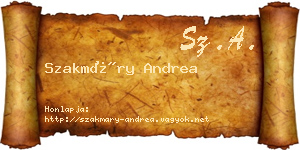 Szakmáry Andrea névjegykártya