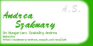 andrea szakmary business card